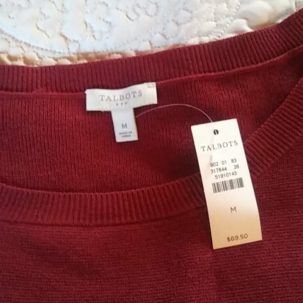 Talbots Burgandy Sweater - Picture 7 of 8